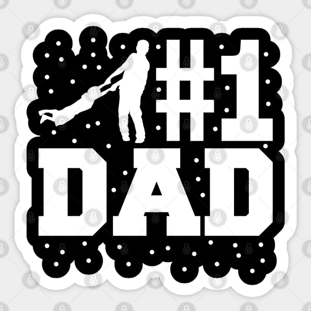 #1 Dad Sticker by jMvillszz